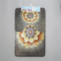 Набор ковриков для ванной и туалета Доляна &laquo;Аура&raquo;, 2 шт: 50&times;80, 50&times;40 см