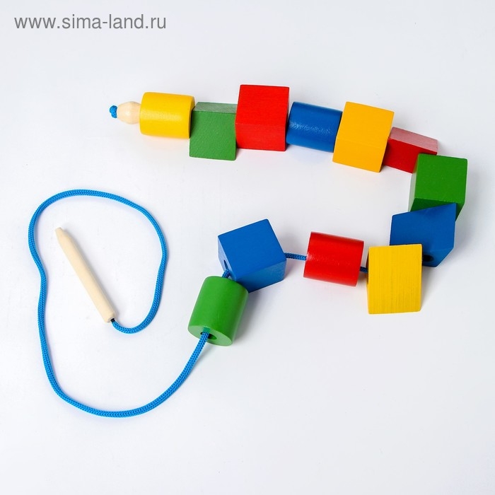 Шнуровка &laquo;Разноцветные геометрические фигуры&raquo;, 12 шт.