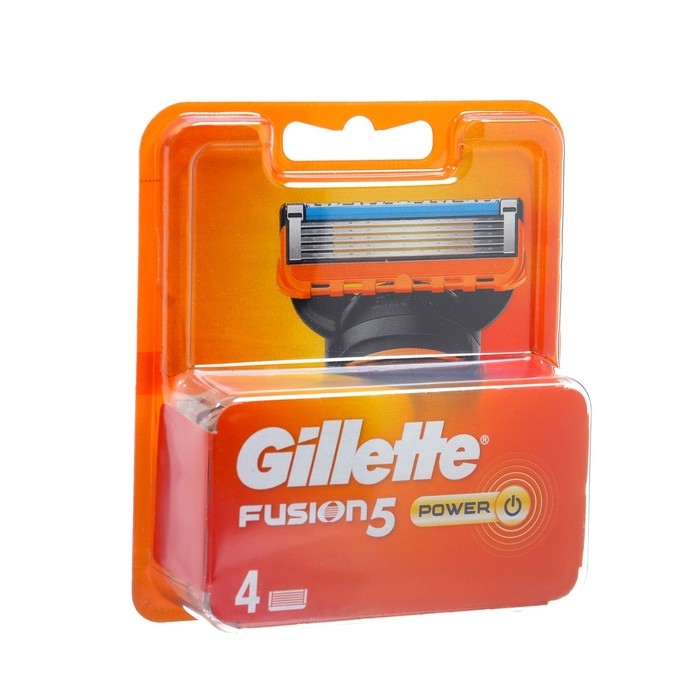Сменные кассеты Gillette Fusion Power, 5 лезвий, 4 шт