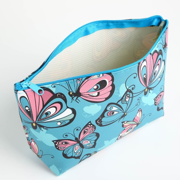 Косметичка на молнии, цвет голубой Косметичка на молнии, цвет голубой