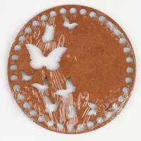 Донышко для вязания резное &laquo;Бабочки&raquo;, круг 15 см, хдф 3 мм