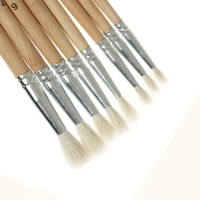 Набор кистей ворс "Коза" круглые 8 штук (№1,2,3,4,5,6,7,8) с деревянными ручками, блистер Набор кистей ворс "Коза" круглые 8 штук (№1,2,3,4,5,6,7,8) с деревянными ручками, блистер