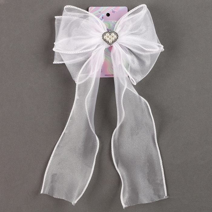 Карнавальный зажим «Бантик» с декором-сердцем Карнавальный зажим «Бантик» с декором-сердцем