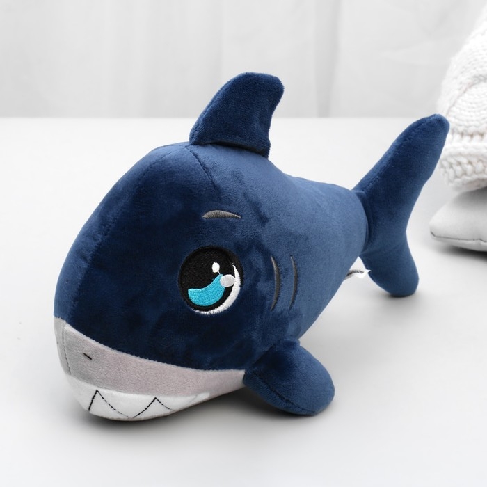 Мягкая игрушка &laquo;Акула&raquo;, цвет синий, 17,5 см