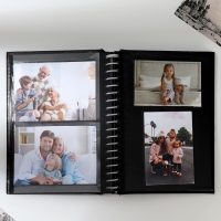 Фотоальбом &laquo;Моменты счастья&raquo;, 20 магнитных листов, цвет страниц чёрный