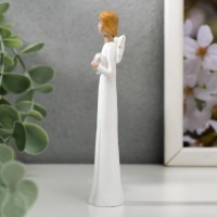 Сувенир полистоун "Ангел в белом платье с книгой/голубем/цветами" МИКС 10,5х4,8х2 см