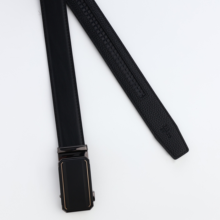 Ремень мужской, ширина 3,6 см, пряжка автомат, цвет чёрный Ремень мужской, ширина 3,6 см, пряжка автомат, цвет чёрный