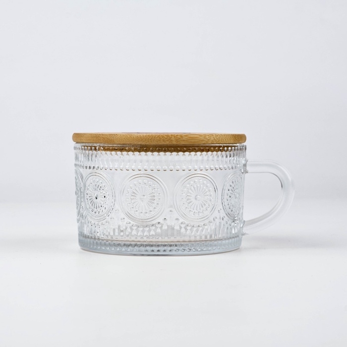 Кружка с крышкой стеклянная Дорого внимание &laquo;With love&raquo;, 450 мл