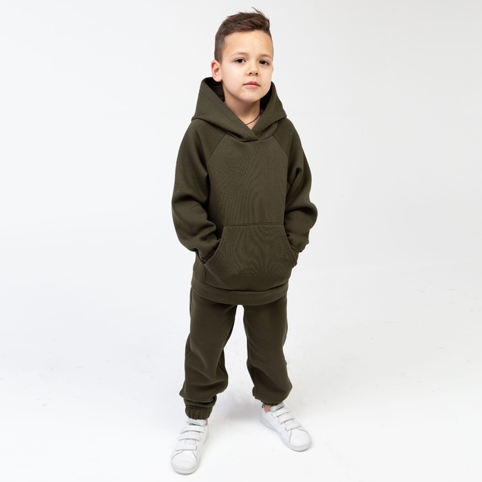Костюм детский с начёсом (толстовка, брюки) KAFTAN Костюм детский с начёсом (толстовка, брюки) KAFTAN "Basic line" р.34 (122-128), хаки