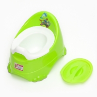 Горшок детский антискользящий &laquo;Бэйби-Комфорт&raquo; с крышкой, съёмная чаша, цвет салатовый