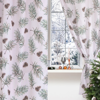 Комплект штор для кухни с подхватами Christmas tree 145х180см-2 шт., габардин Комплект штор для кухни с подхватами Christmas tree 145х180см-2 шт., габардин