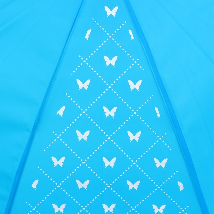 Зонт женский трость &laquo;Яркие бабочки&raquo;, 8 спиц, d = 90 см, цвет синий