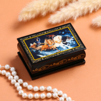 Шкатулка &laquo;Тройка&raquo;, 6&times;9 см, лаковая миниатюра