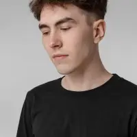 Футболка с длинным рукавом Lehta, черная, размер XL