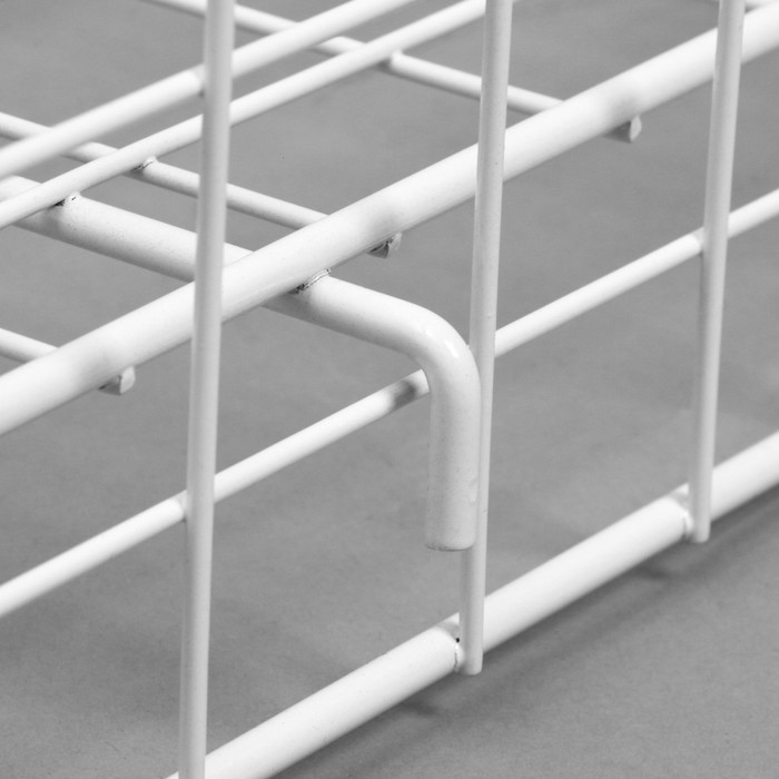 Корзина-накопитель складная, на колесах, 1 полка, 60&times;40&times;80 см, цвет белый