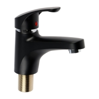 Смеситель для раковины ZEIN Z3657, однорычажный, высота излива 9 см, ABS-пластик, черный Смеситель для раковины ZEIN Z3657, однорычажный, высота излива 9 см, ABS-пластик, черный