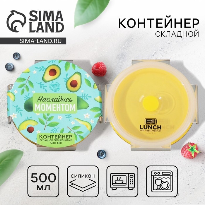 Складной контейнер &laquo;Насладись моментом&raquo;, 500 мл