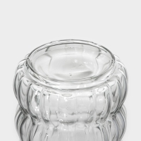 Банка стеклянная для сыпучих продуктов Доляна &laquo;Коралл&raquo;, 1 л, 9&times;23 см, с пластиковой крышкой