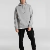 Толстовка с капюшоном унисекс King, серый меланж, размер 4XL