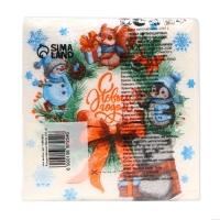 Новогодние салфетки бумажные Мой выбор «Рождественский Венок» 1 слой, 24х24 см, 100 шт Новогодние салфетки бумажные Мой выбор «Рождественский Венок» 1 слой, 24х24 см, 100 шт