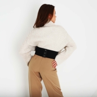 Корсет на кнопках, ширина 15 см, резинка, цвет чёрный Корсет на кнопках, ширина 15 см, резинка, цвет чёрный