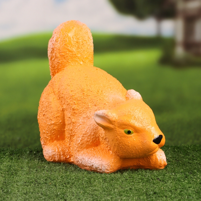 Садовая фигура Садовая фигура "Белка лежит" рыжая, 23х30х15см