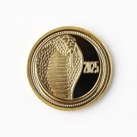 Монета новогодняя «Богатства и счастья» на Новый год, диам. 2,2 см Монета новогодняя «Богатства и счастья» на Новый год, диам. 2,2 см