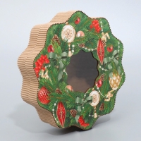 Коробка подарочная &laquo;Венок&raquo;, 21 х 22 х 5 см