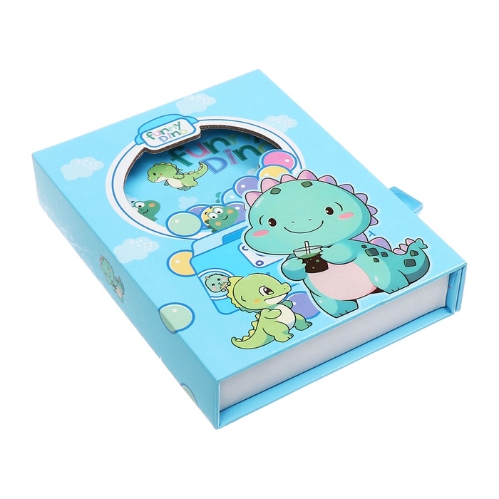 Записная книжка подарочная, 45 листов, линия, на замке  Дракоша (16,3х12,7см)