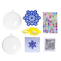 Ёлочный шар своими руками &laquo;Новый год! Снежинка&raquo;, новогодний набор для творчества