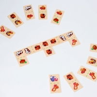 Домино &laquo;Звери с детёнышами&raquo; 10,5 &times; 18,5 &times; 5 см