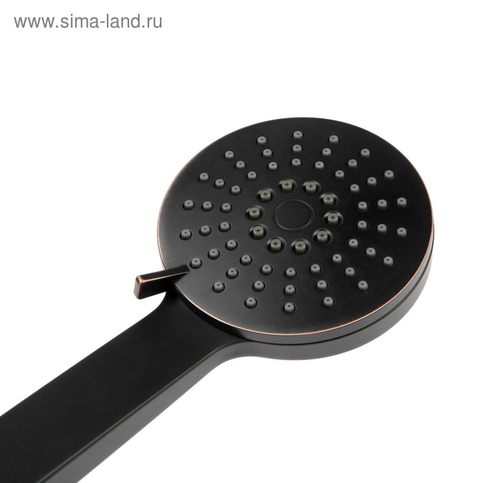 Смеситель для ванны AFLORN "Nancy", "черная бронза", плоск. излив 350мм, лейка 3 реж.D100мм