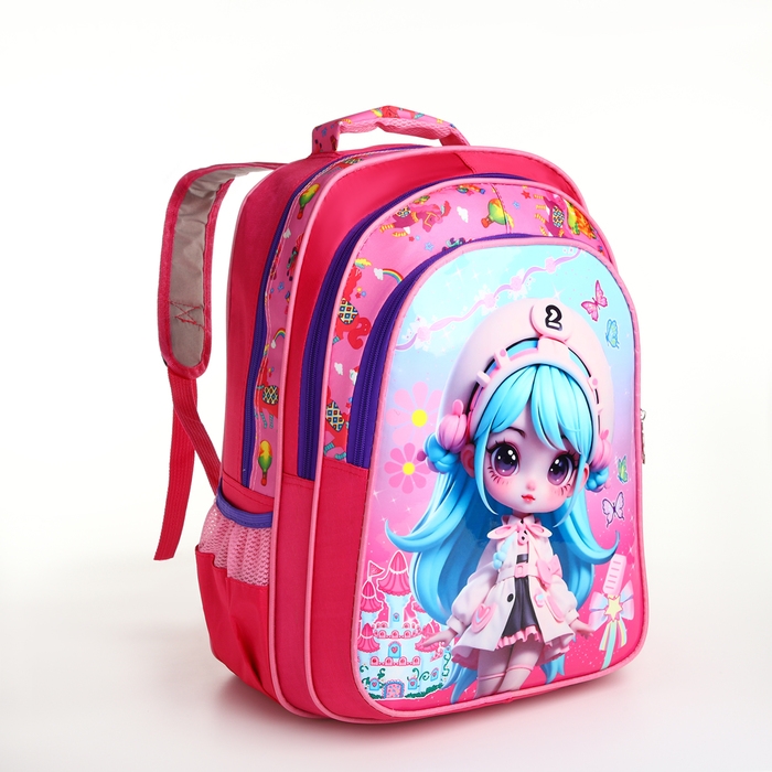 Рюкзак детский на молнии &laquo;Выбражулька&raquo;, цвет розовый