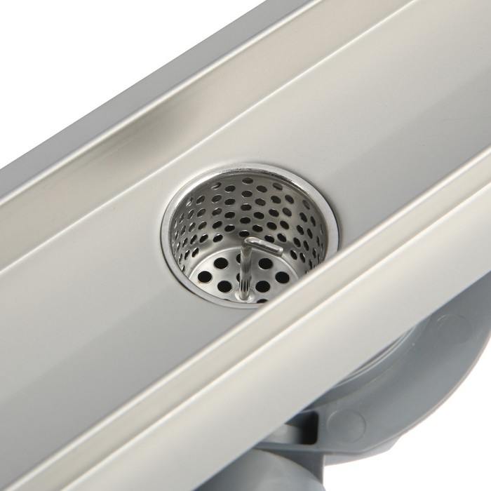 Трап линейный AFLORN AF20307-80, 800х70 мм, c флaнцeм своб. вращения 360&deg;, нерж. сталь