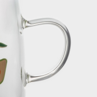 Кружка стеклянная с деревянной крышкой «Авокадо», 350 мл, рисунок МИКС Кружка стеклянная с деревянной крышкой «Авокадо», 350 мл, рисунок МИКС