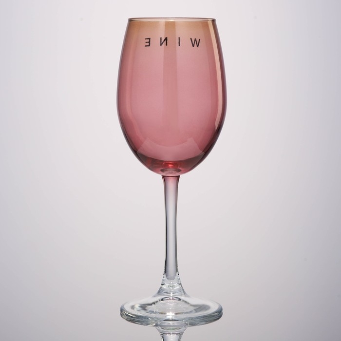Бокал для вина &laquo;Wine&raquo;, 360 мл, розовый