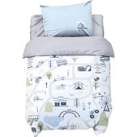 Постельное бельё Крошка Я &laquo;Карта города&raquo;, 112х143 см, 60х120+20 см, 40х60 см, 100% хлопок