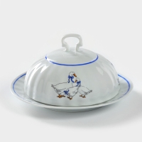 Масленка фарфоровая &laquo;Гуси&raquo;, 500 мл