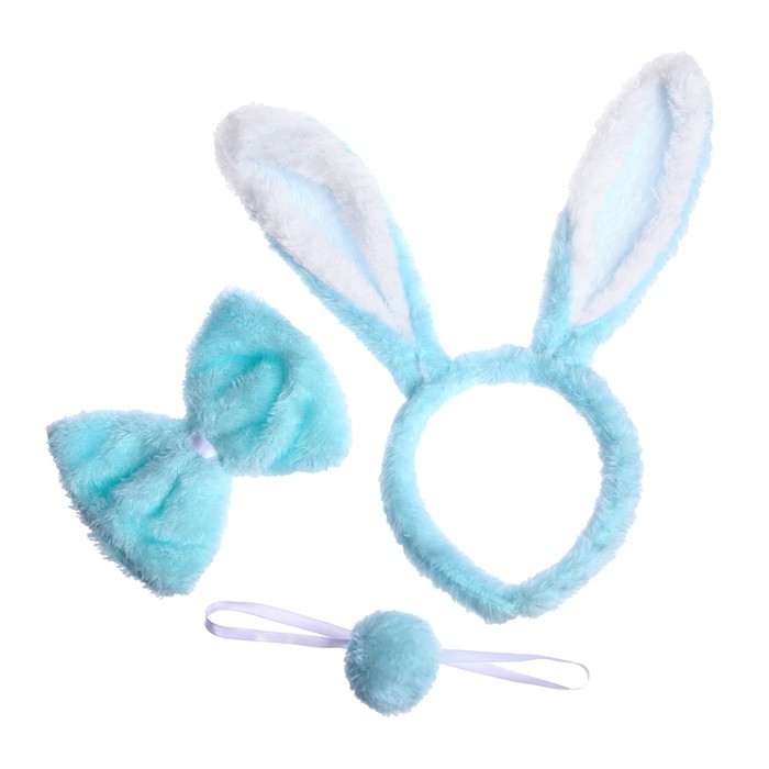 Карнавальный набор «Зайка», 3 предмета: ободок, бабочка, хвост Карнавальный набор «Зайка», 3 предмета: ободок, бабочка, хвост