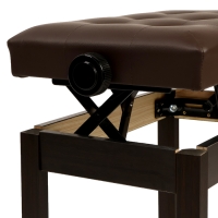 Банкетка для пианино Music Life сиденье 55х34, высота 48-58 см, коричневая, нагрузка 100кг