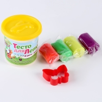 Тесто для лепки в банке 4 цвета по 25 г + формочка-каттер Тесто для лепки в банке 4 цвета по 25 г + формочка-каттер