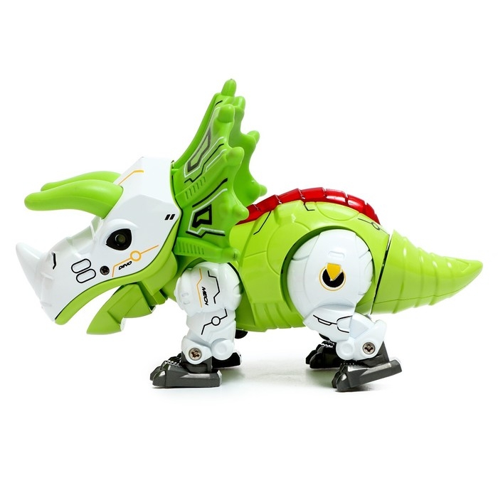 Робот &laquo;Динобот&raquo;, реагирует на прикосновение, световые и звуковые эффекты, металлический, цвет зелёный