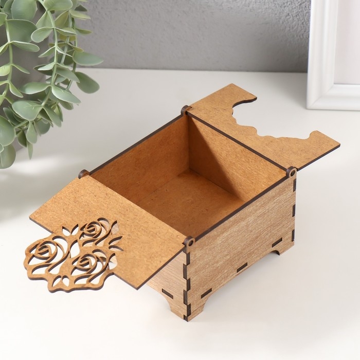 Шкатулка комбинированная "Розы" 10,5х10х7 см