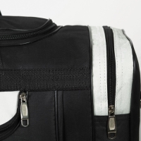 Сумка дорожная, 3 отдела на молниях, наружный карман, длинный ремень, цвет чёрный Сумка дорожная, 3 отдела на молниях, наружный карман, длинный ремень, цвет чёрный