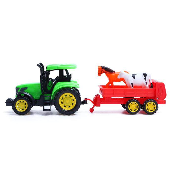 Трактор инерционный &laquo;Фермер&raquo; с прицепом и животными