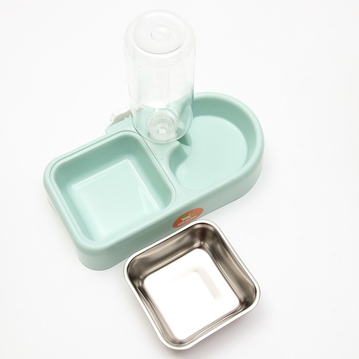 Комплекс автопоилка и автокормушка 26,5 х *16,5 х 22 см, голубой