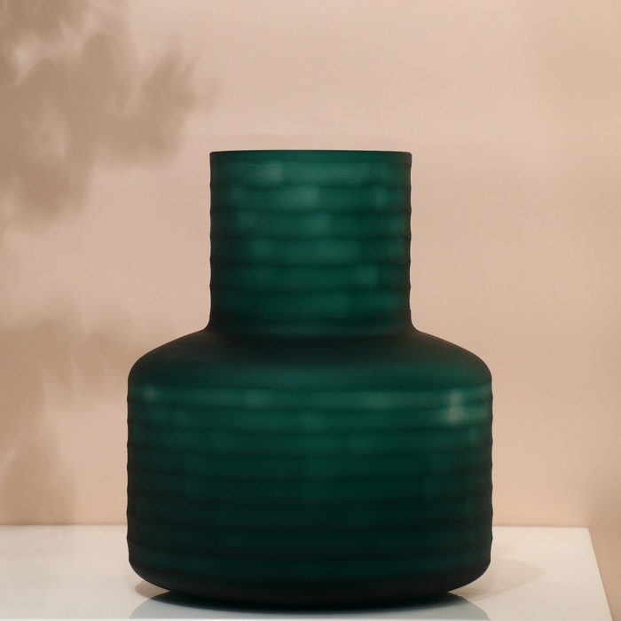 Ваза для цветов «Флорентина» из зеленого стекла 24 х 21 х 21 см Ваза для цветов «Флорентина» из зеленого стекла 24 х 21 х 21 см