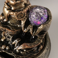 Фонтан настольный от сети, подсветка "Хотей. Благополучие" 16х16х22 см