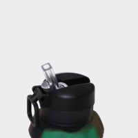 Бутылка для воды складная &laquo;Милитари&raquo;, силикон, 500 мл, 7&times;21 см, цвет зелёный