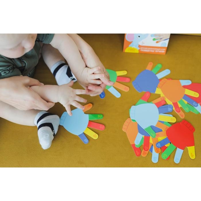 Развивающий игровой набор «Ладошки» 12 карточек+Задания, Крошка Я Развивающий игровой набор «Ладошки» 12 карточек+Задания, Крошка Я